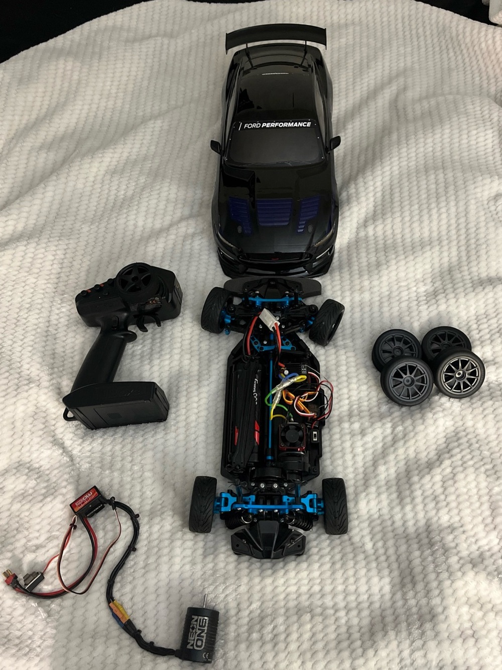 Tamiya TT-02 4WD Ford Mustang GT4 RTR (Includes Extra Motor & Upgraded Shocks)